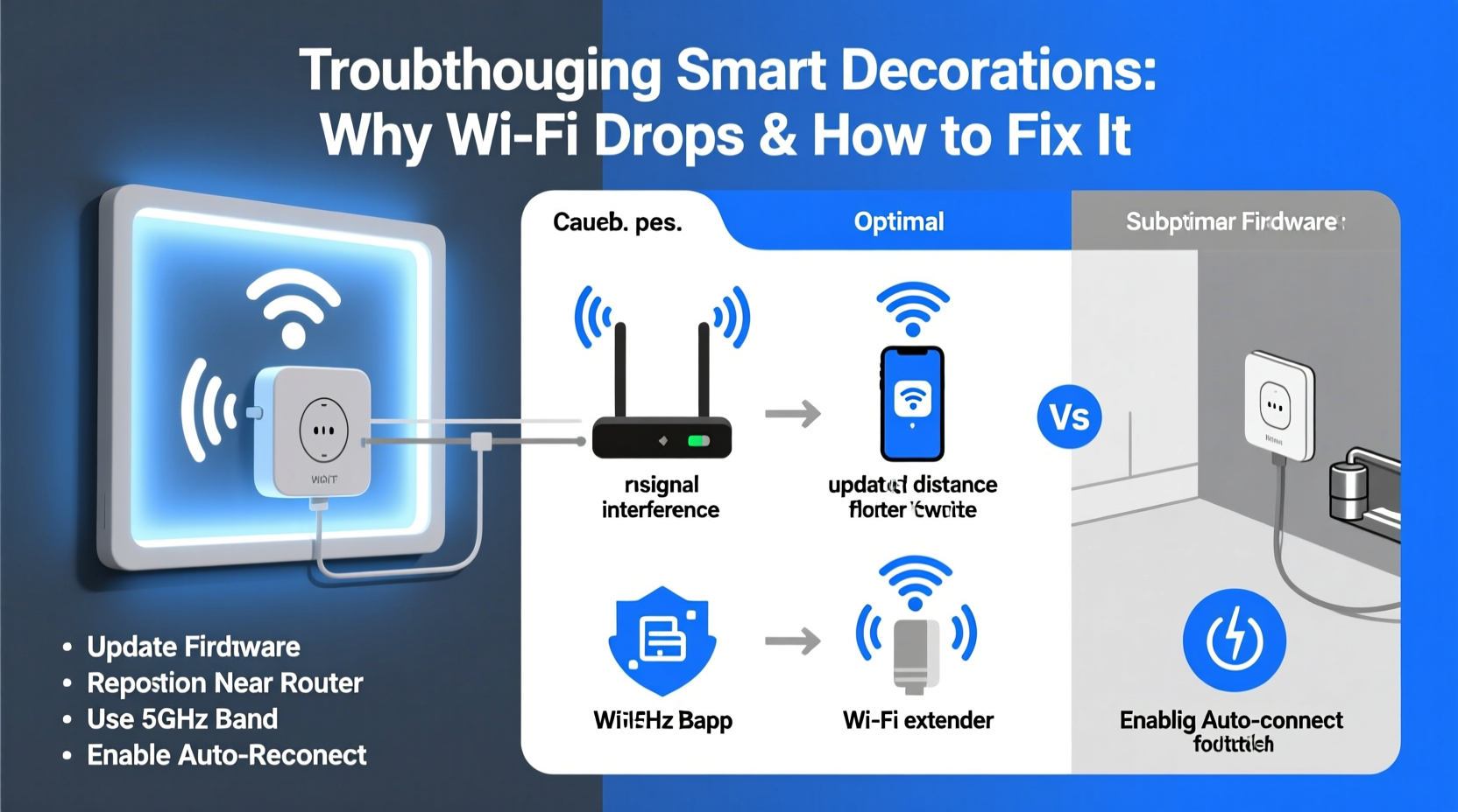 why does my smart decoration disconnect from wifi and how to stabilize it