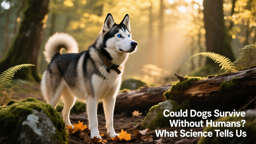 siberian husky dog in the forest