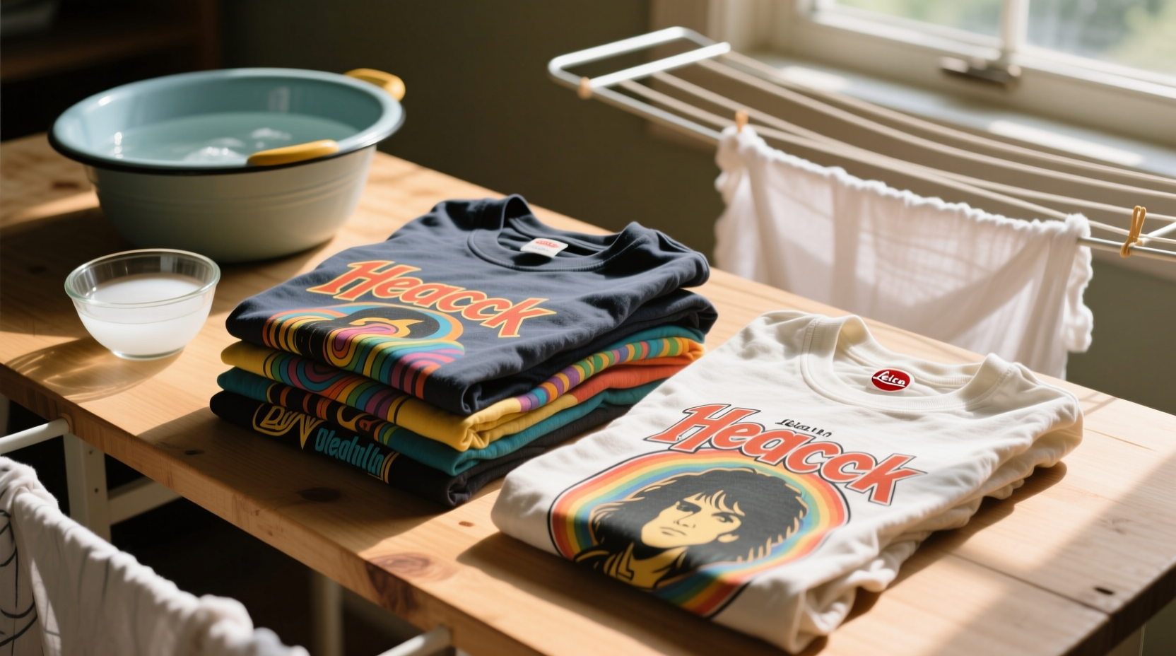 how to deodorize vintage band tees without fading prints