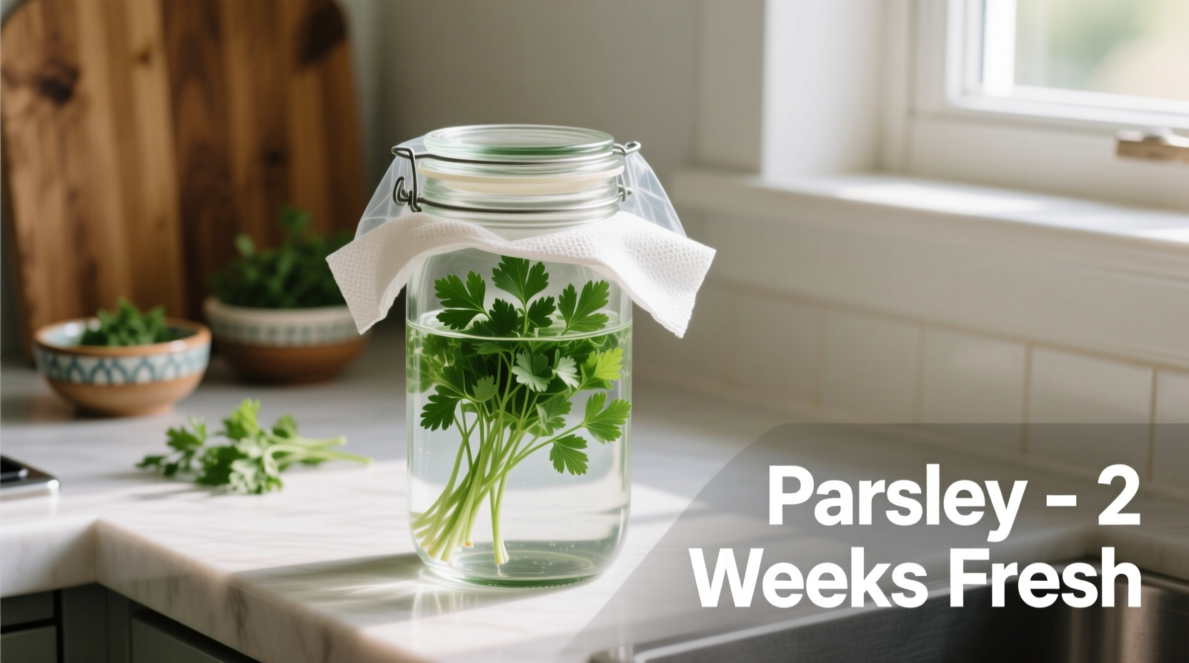 Keep Parsley Fresh 2 Weeks | TheHomeSprouts