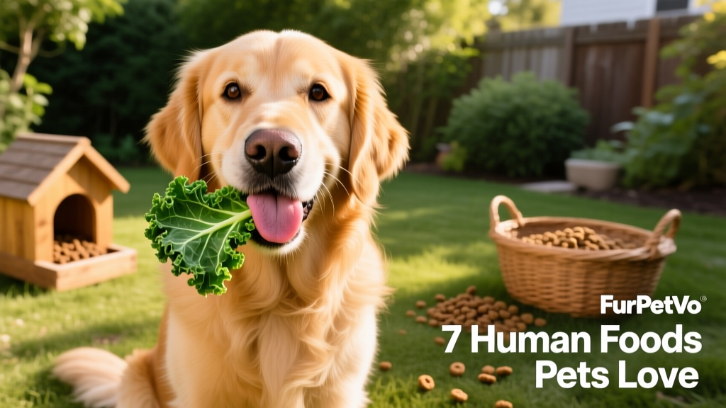 A dog happily eating a green kale-based treat from FurPetVo