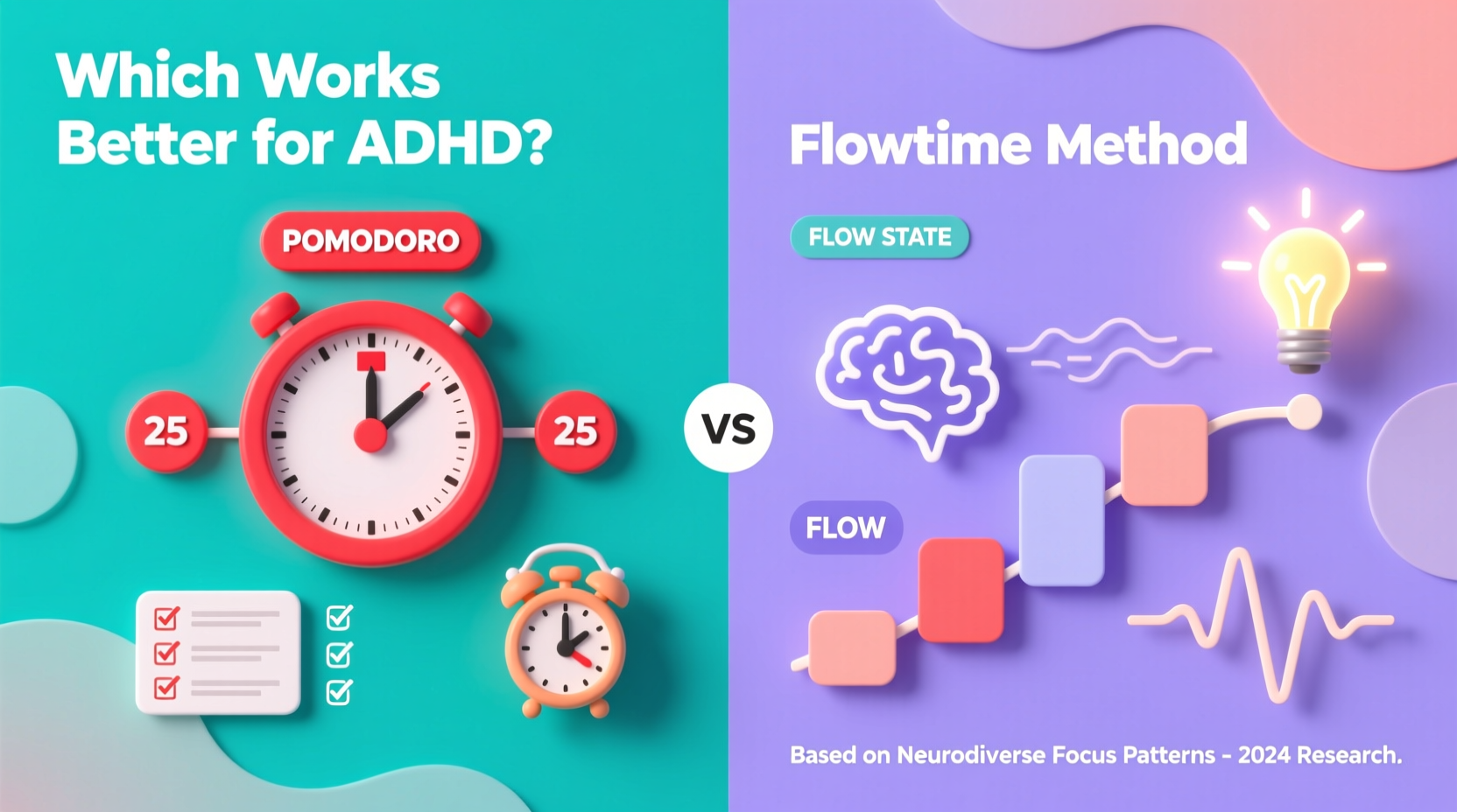 pomodoro technique vs flowtime method which productivity hack actually works for adhd