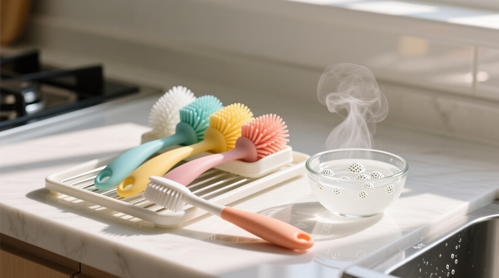 how to clean silicone baby bottle brushes