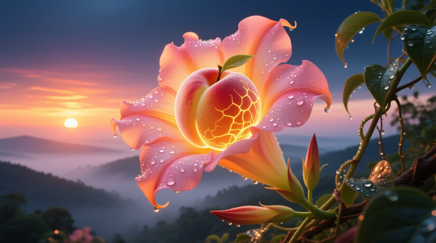 mandevilla giant peach sunrise