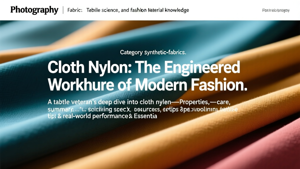 Cloth Nylon: The Engineered Workhorse of Modern Fashion