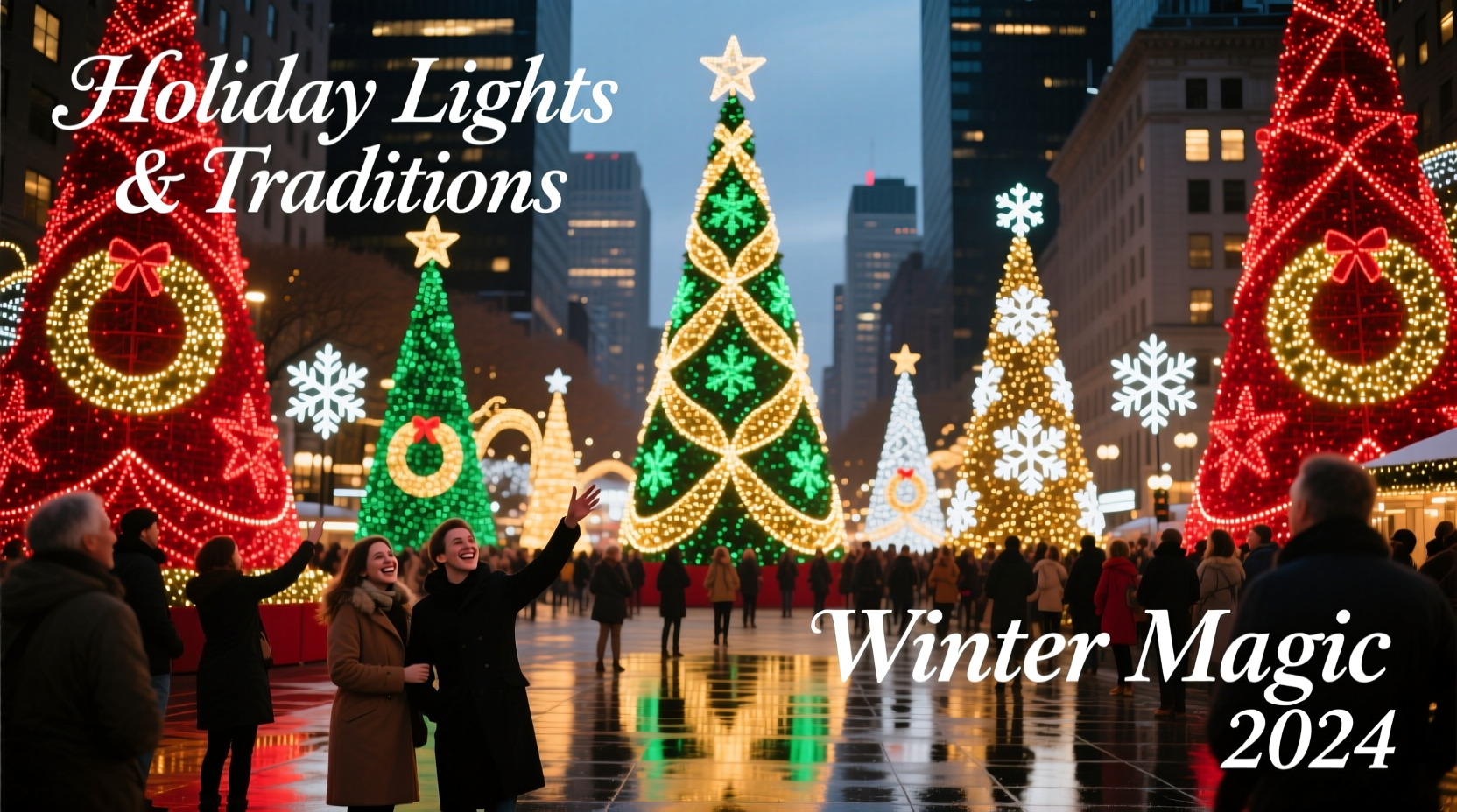 why do public christmas light displays use specific color themes