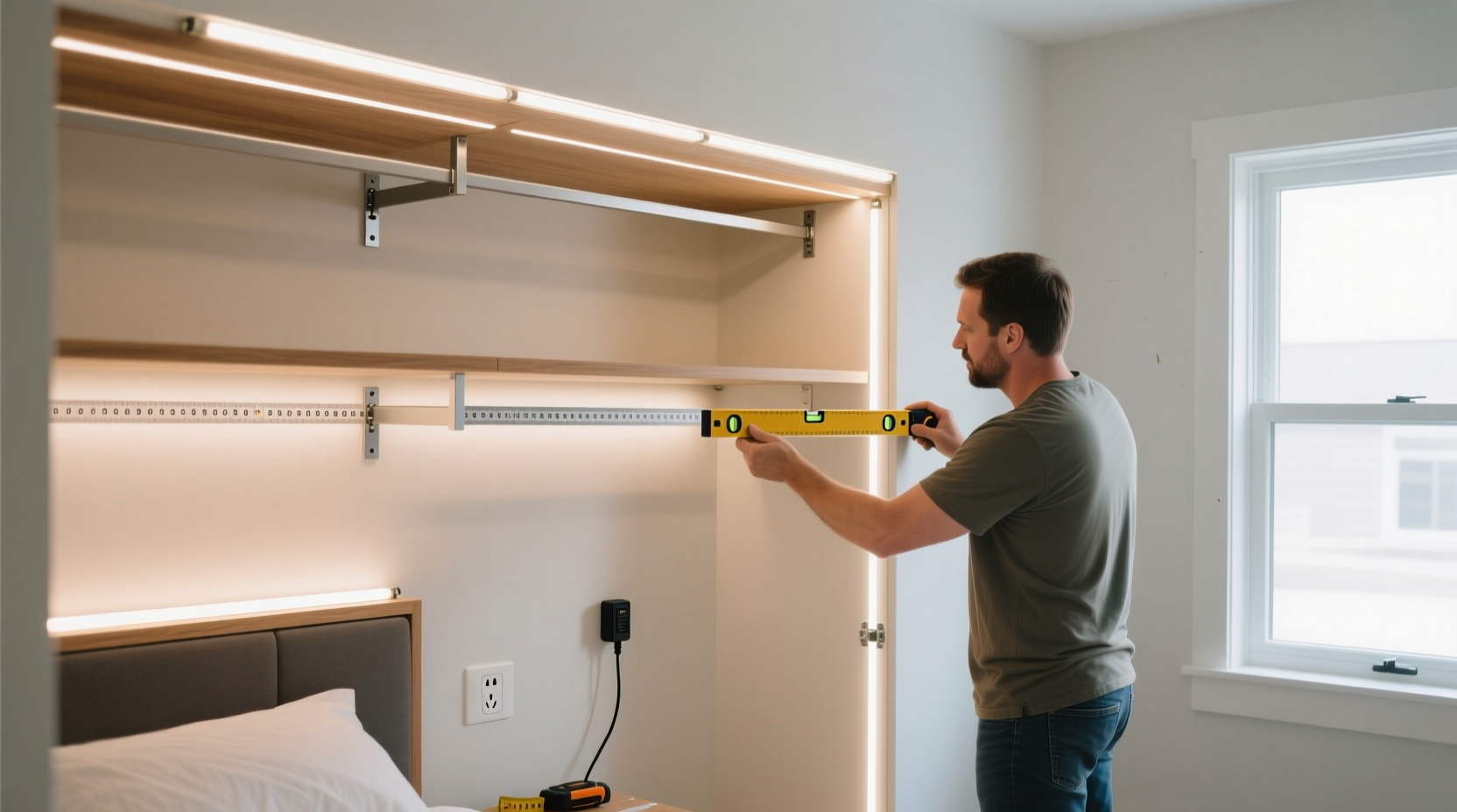 closet led strip lights diy or hire an electrician