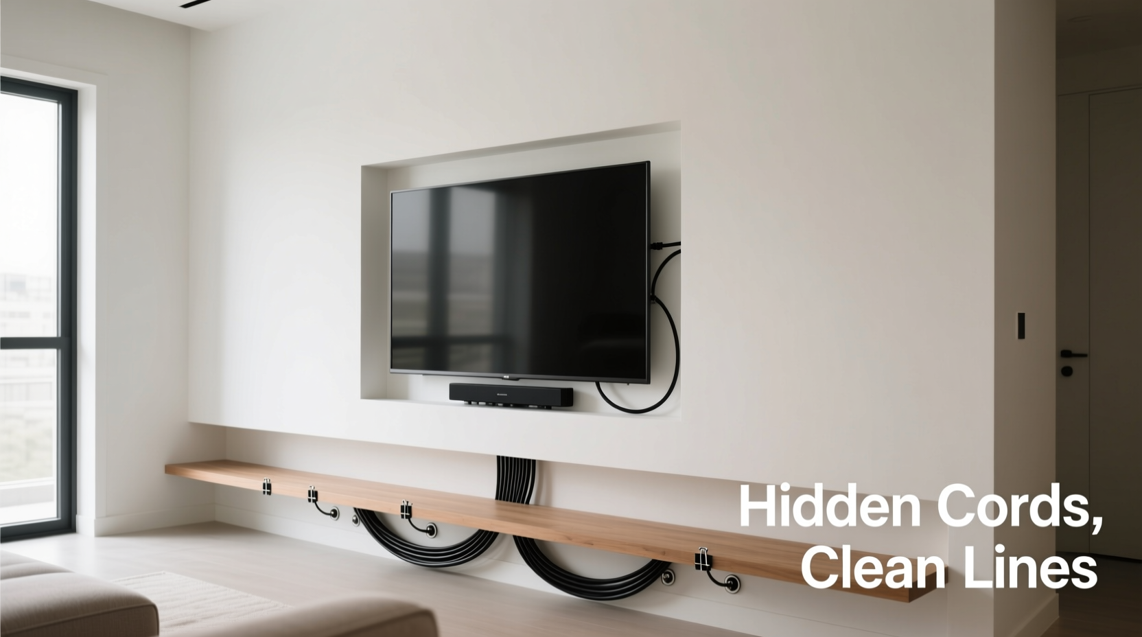 how to hide cords behind tv like a minimalist design pro