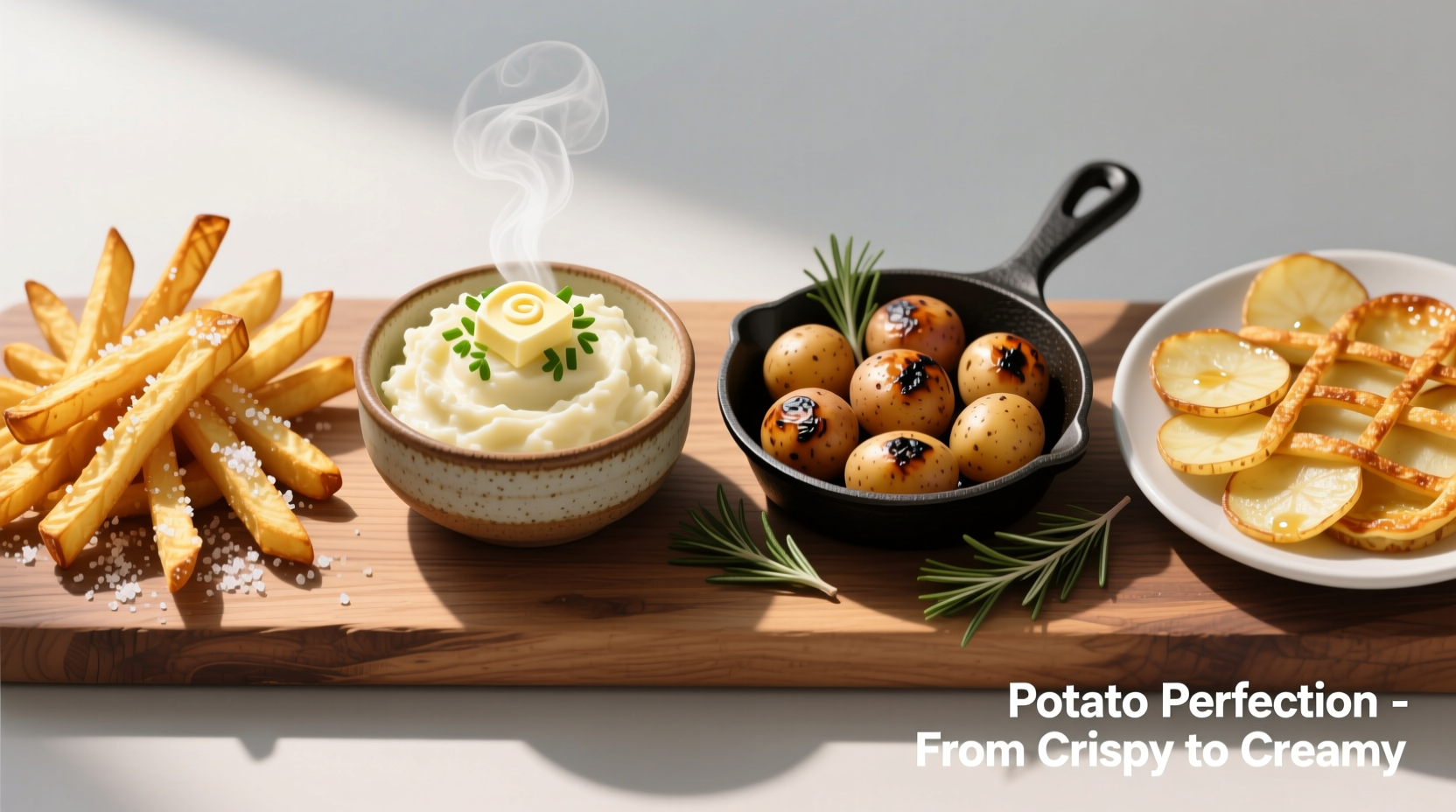 Different potato preparation methods side by side