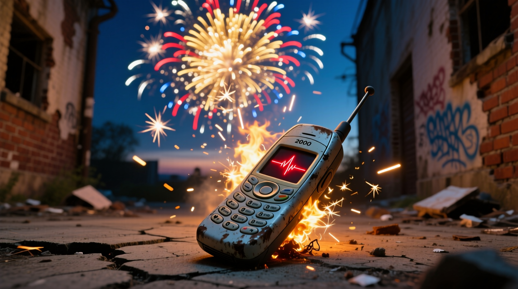 trigger fireworks using an old cell phone
