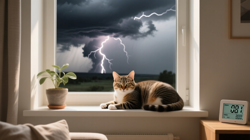 Can weather affect cats behavior at home? Yes