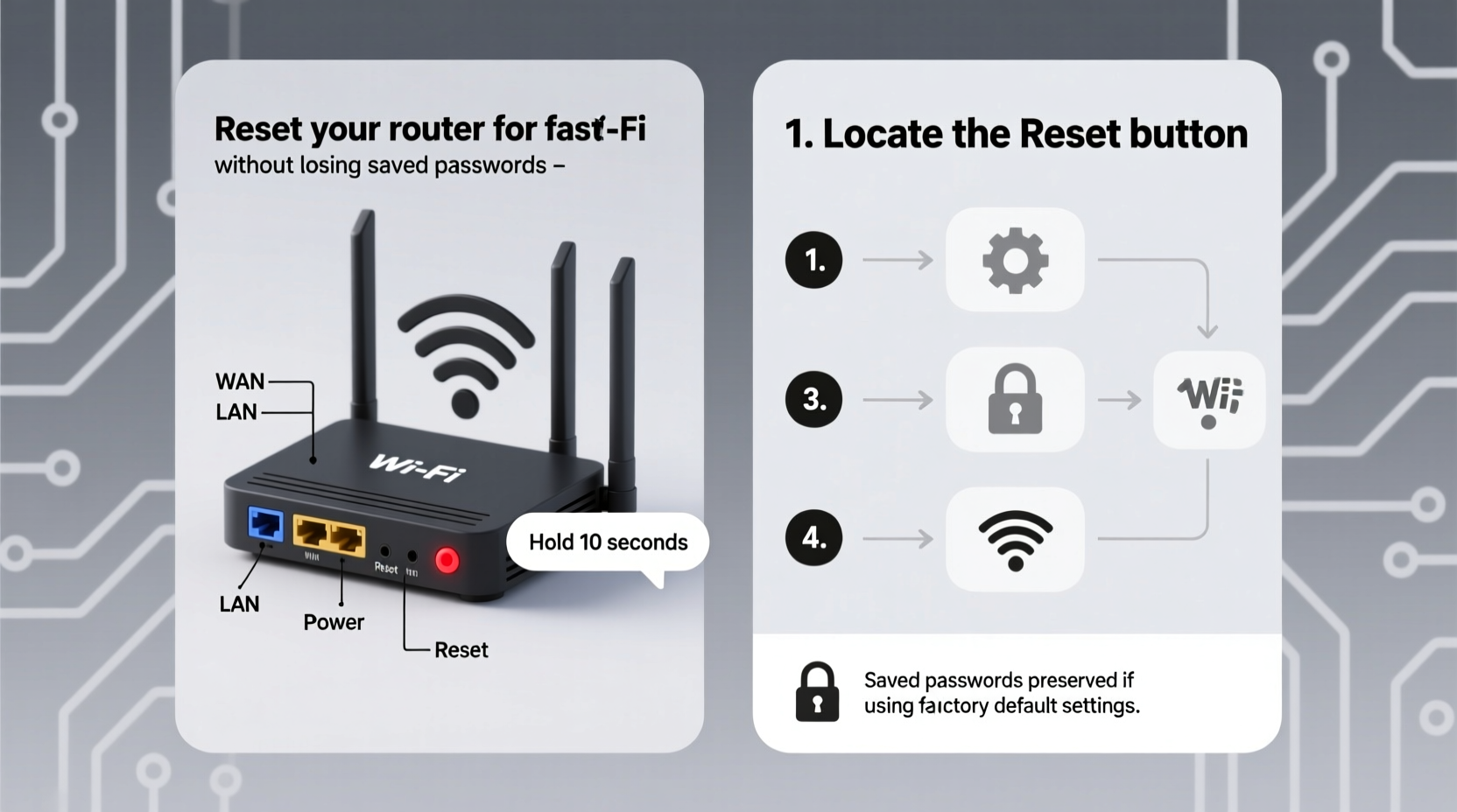 how to reset your router for faster wifi without losing saved passwords