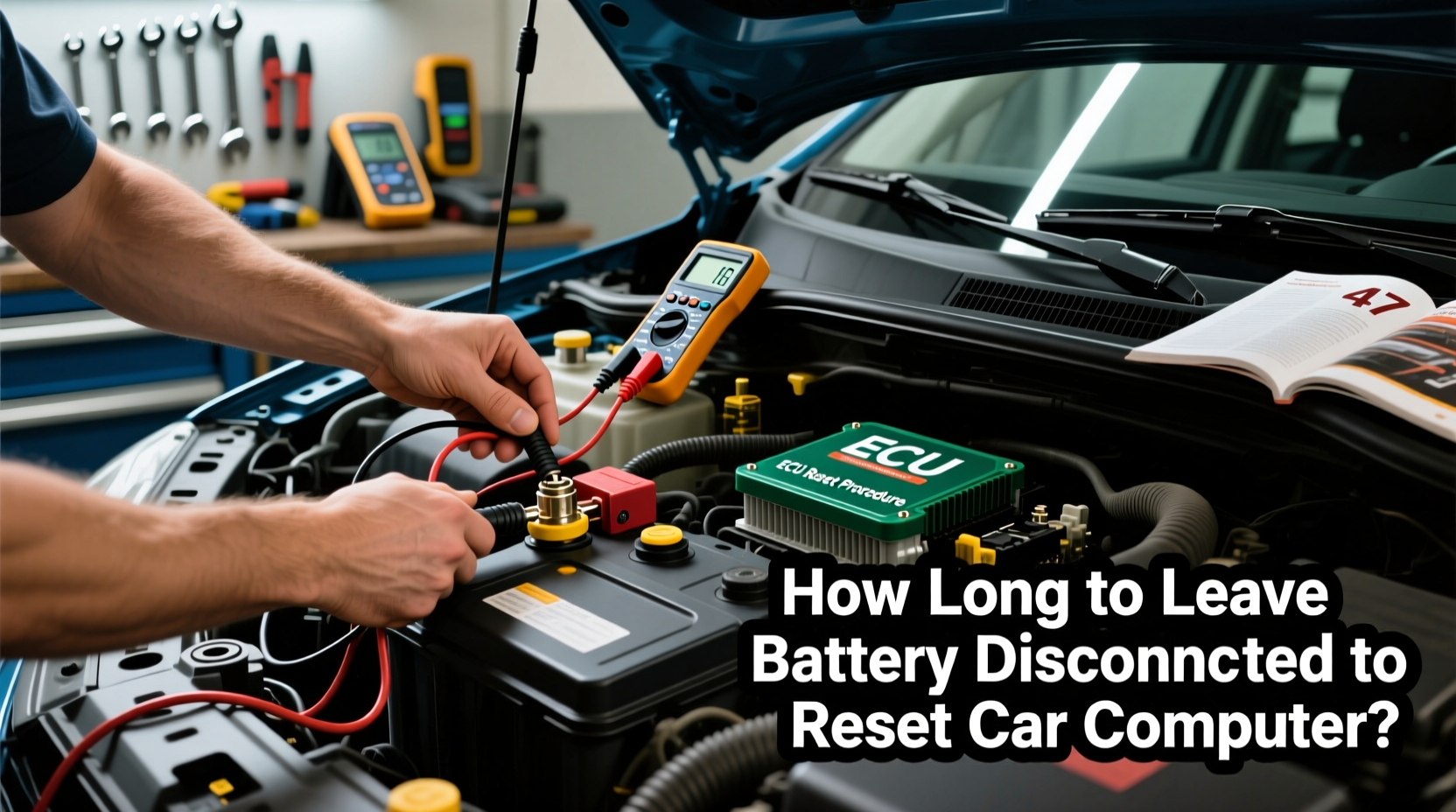 how long to leave battery disconnected to reset car computer