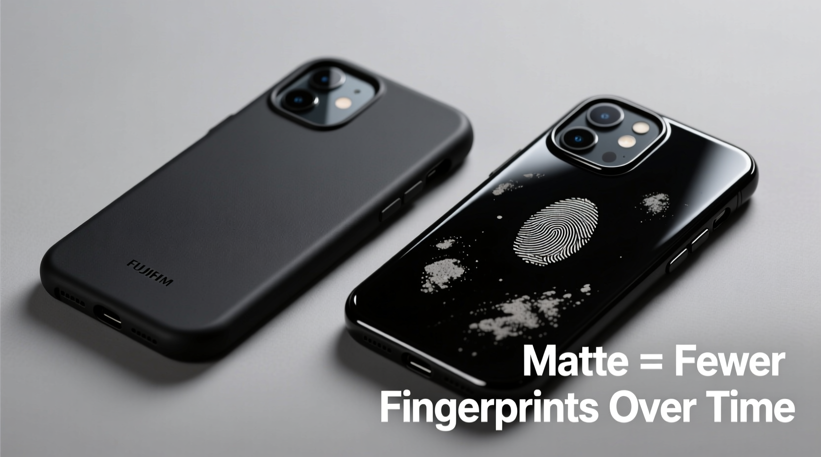 matte phone case vs glossy case which shows fewer fingerprints over time