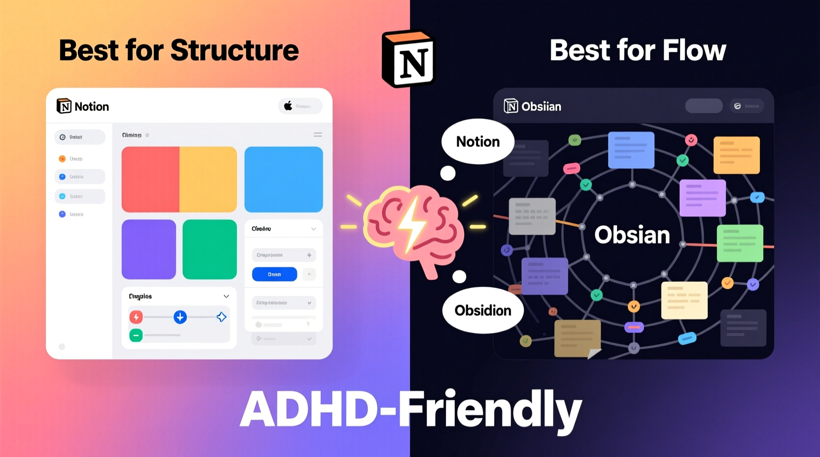 notion vs obsidian which note taking app is actually better for adhd brains
