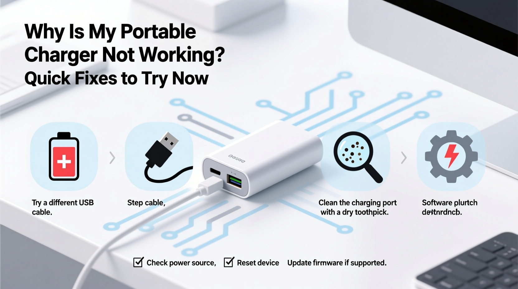 why is my portable charger not working and quick fixes to try now