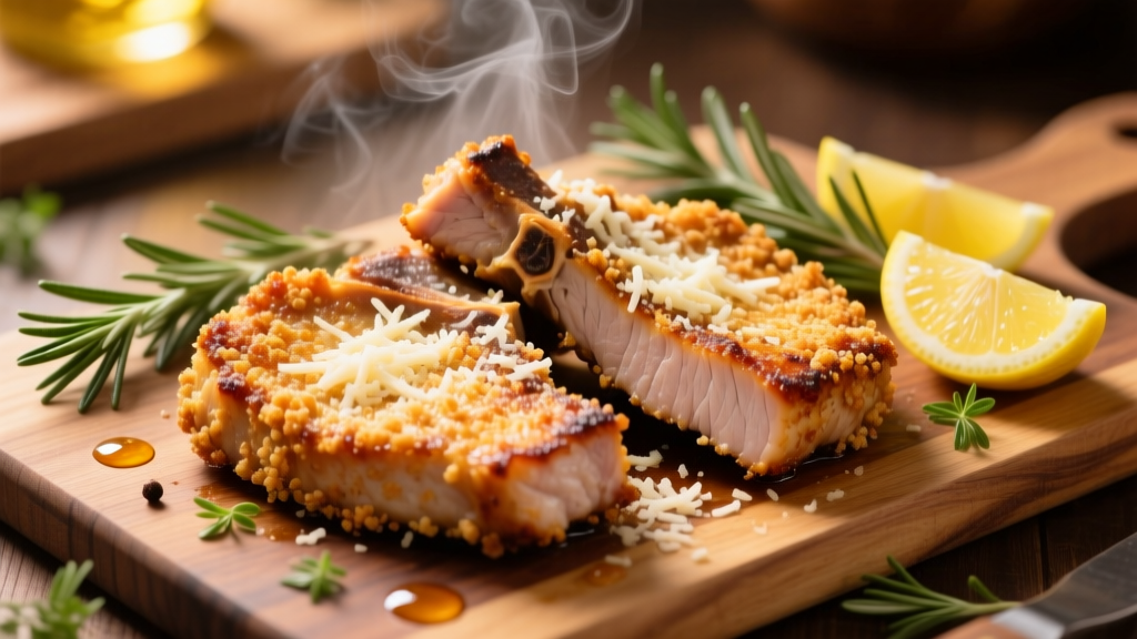 Parmesan Crusted Pork Chops in Air Fryer (Crispy!)