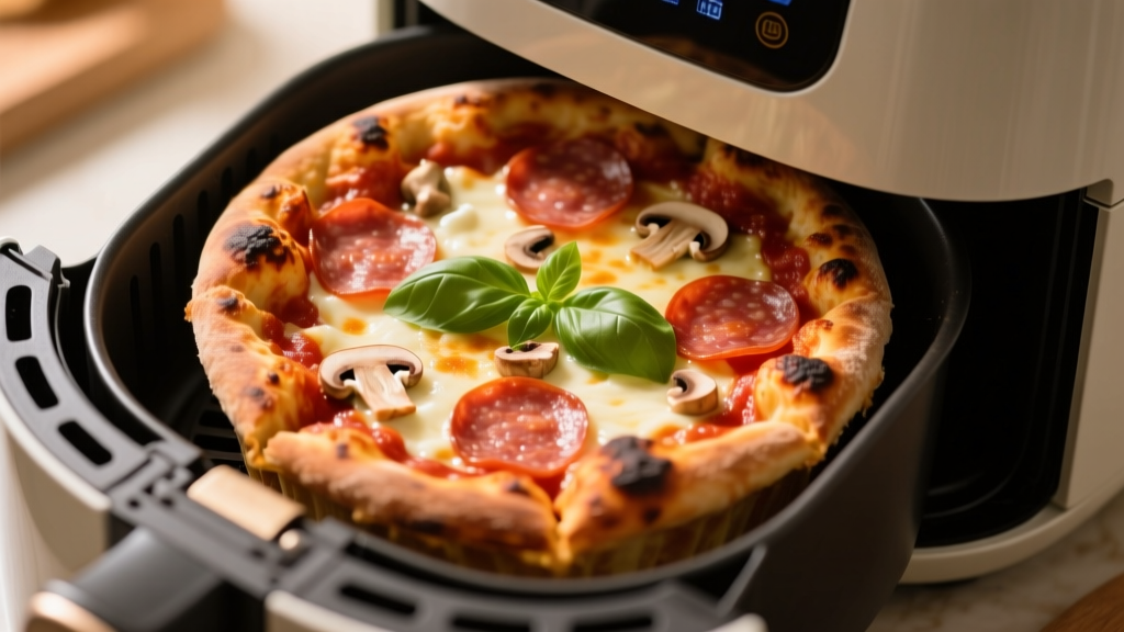 Deep Dish Personal Pizza in Air Fryer (Crispy & Juicy!)