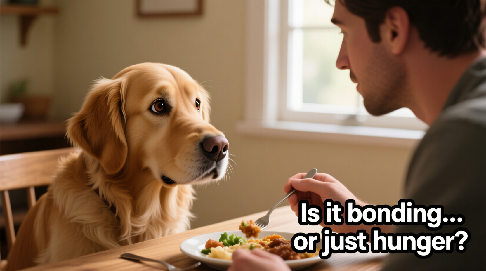 why does my dog stare at me while i eat bonding or begging tactic