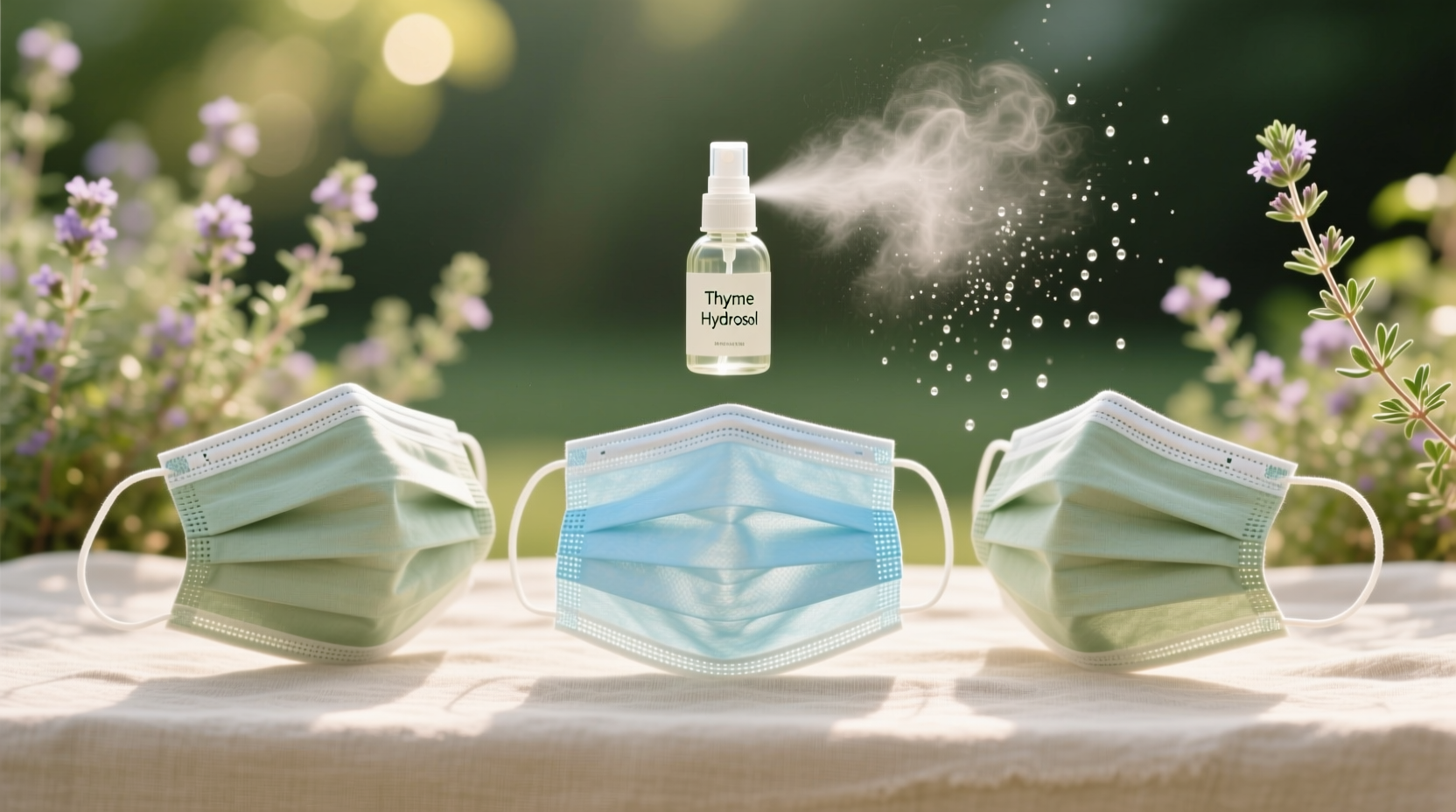 eco friendly cleaning thyme hydrosol for masks