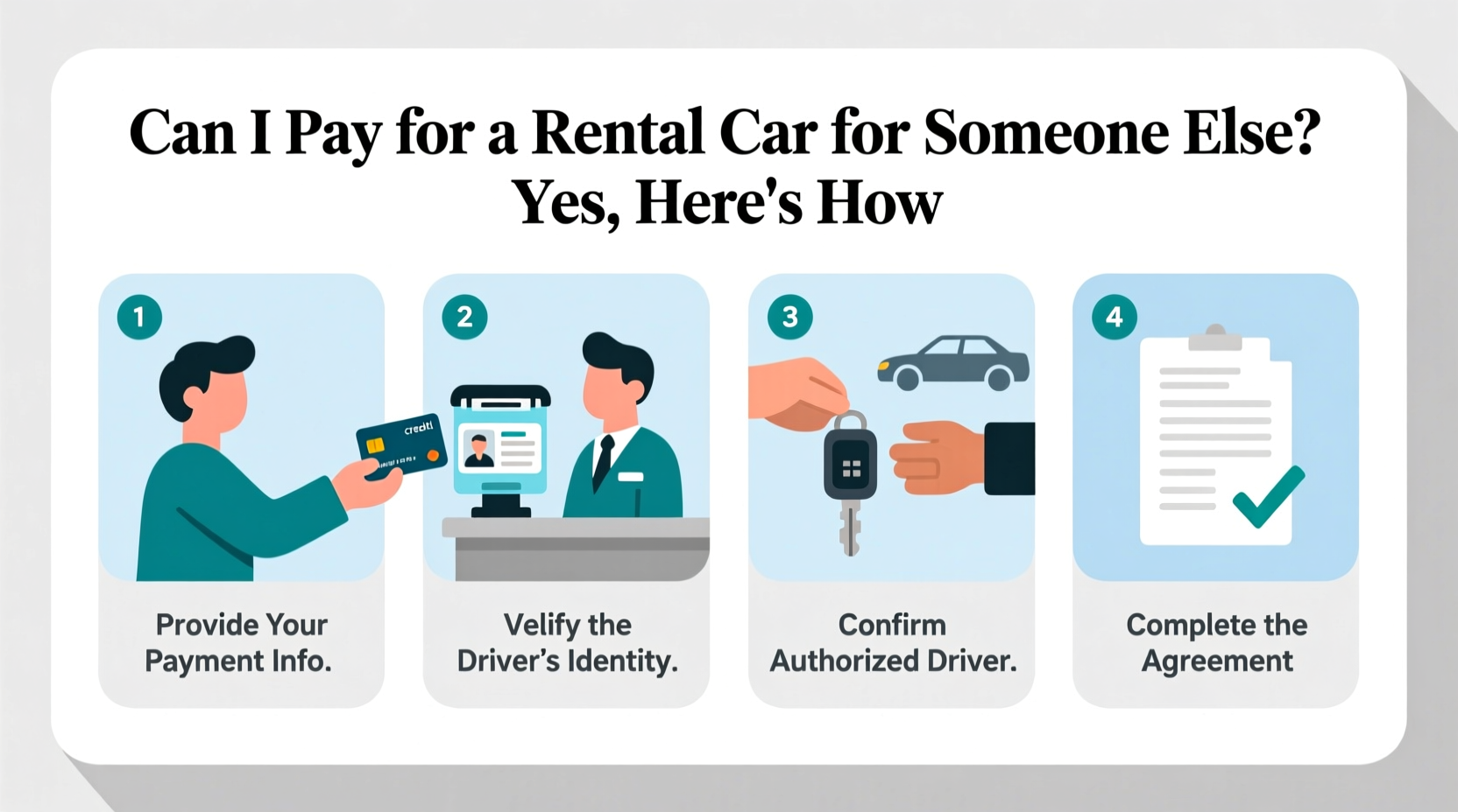 can i pay for a rental car for someone else