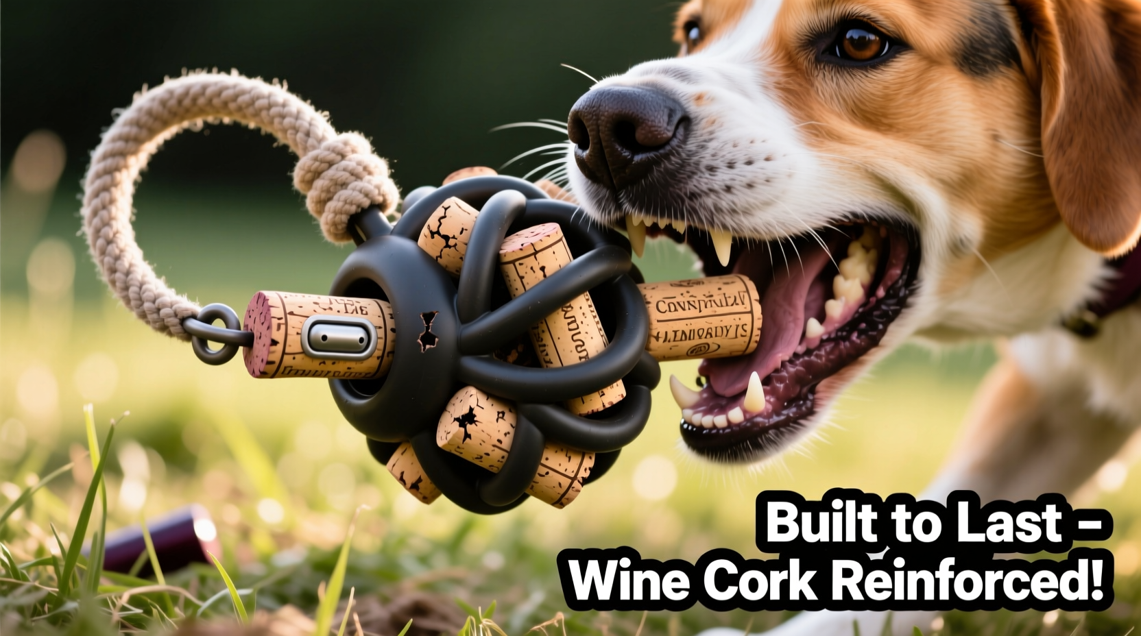 how to incorporate wine corks into pet toys that withstand aggressive chewers