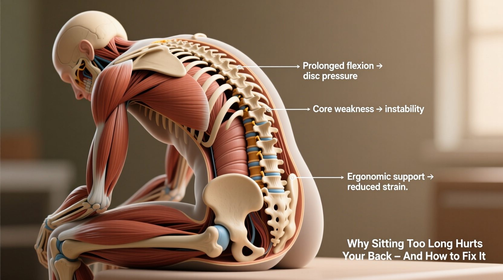 why does my lower back ache when sitting too long fixes that work