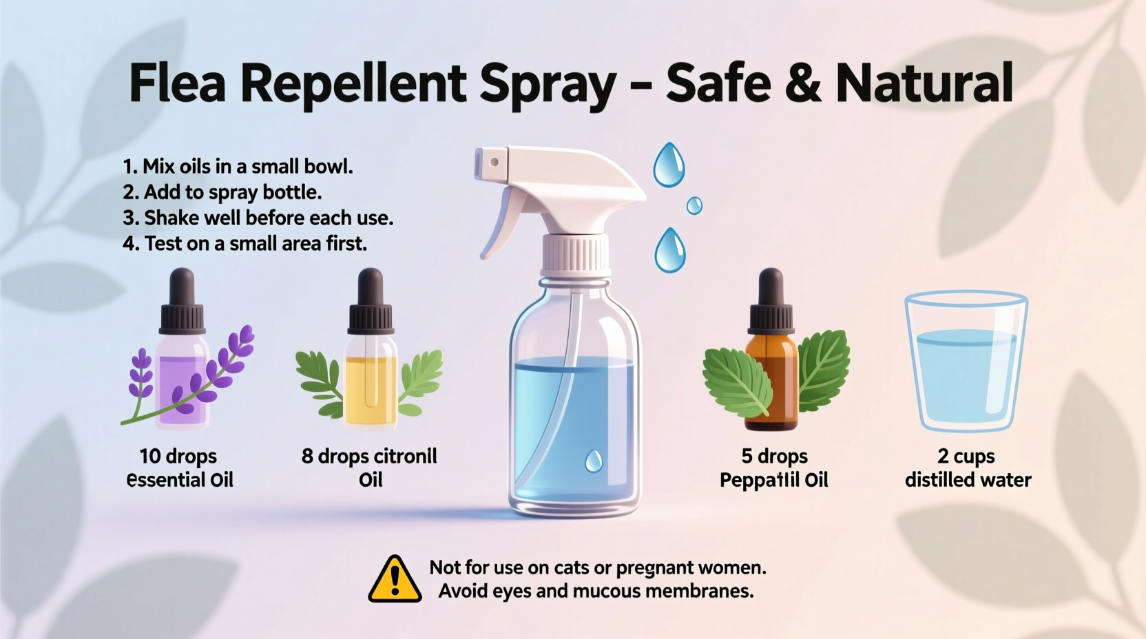 Image showcasing How To Make Homemade Flea Repellent Spray Using Essential Oils Safely