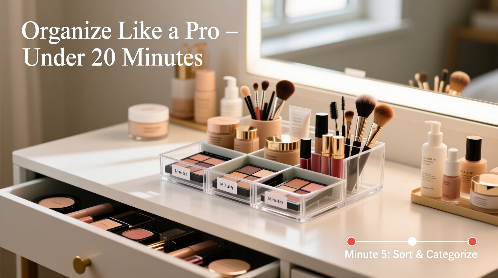 how to organize your vanity drawer like a pro in under 20 minutes