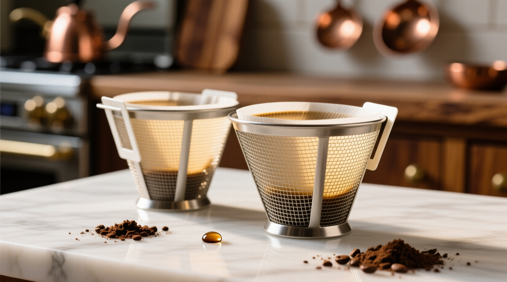 how to clean metal mesh coffee filters safely