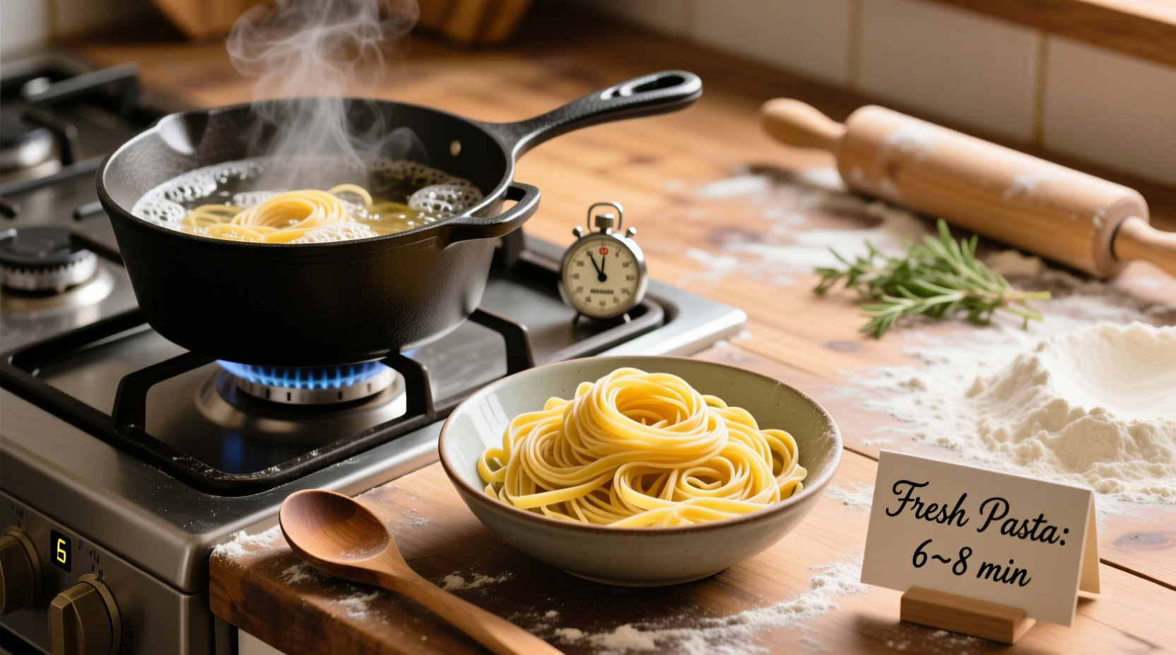 how long cook fresh pasta