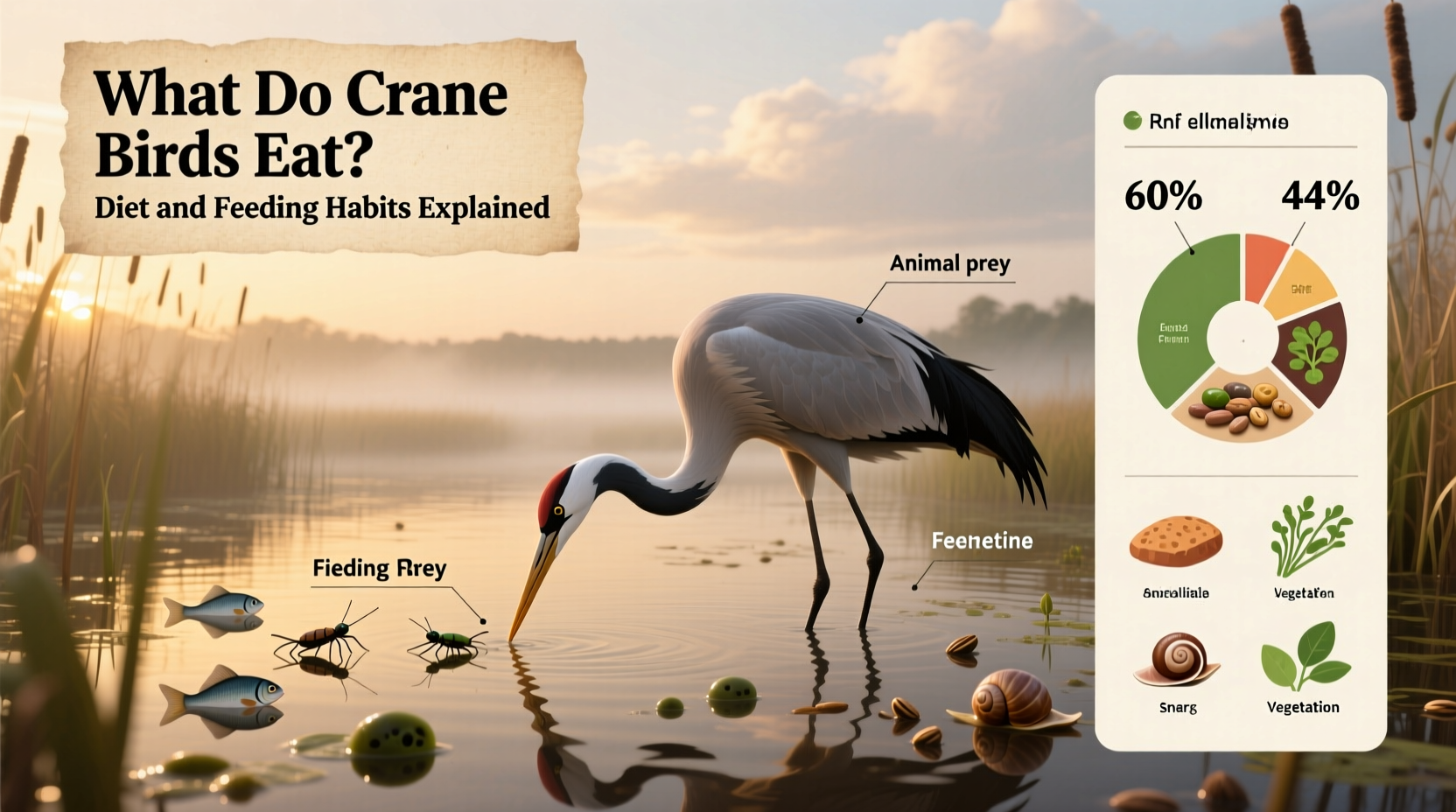 what do crane birds eat