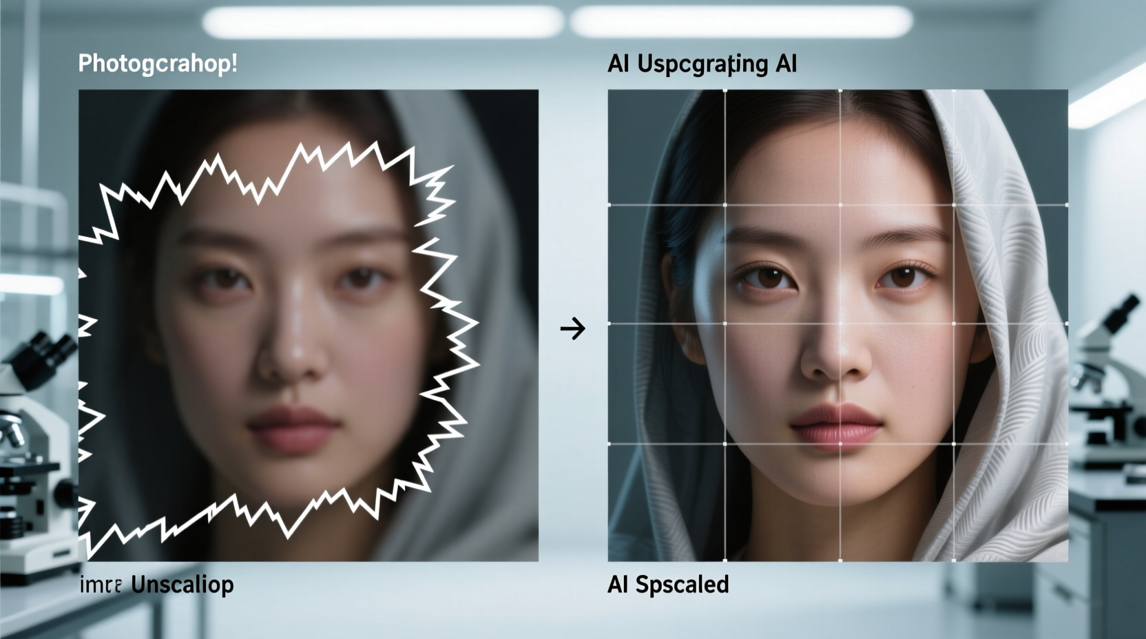 a sharper scaling upscales images better than photoshop