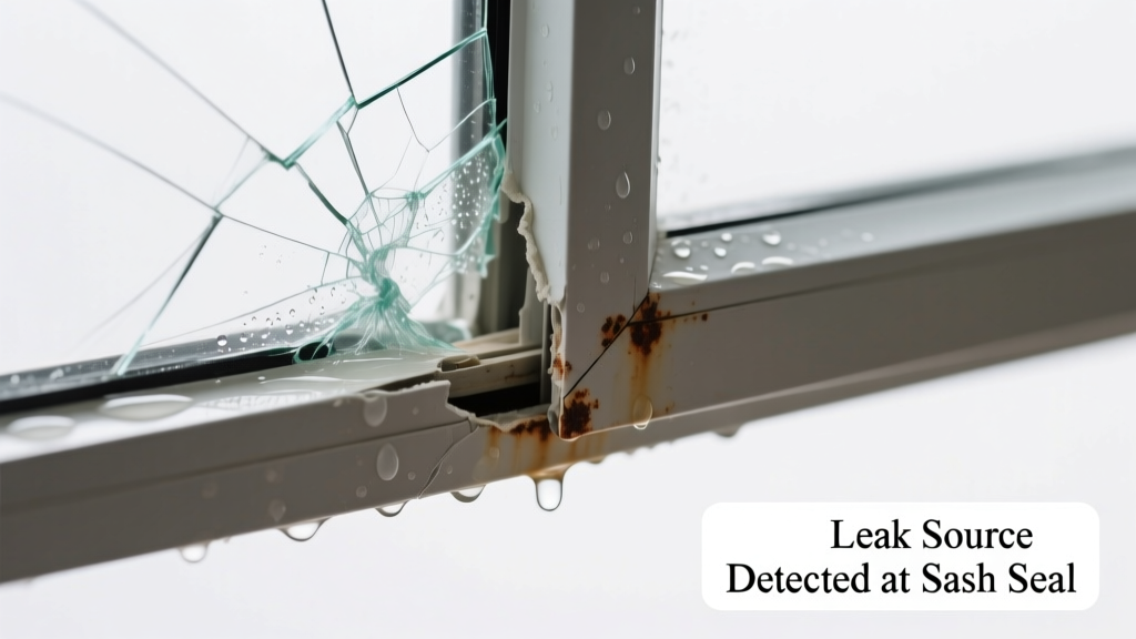 Window Sash Broken Leaking Water: Quick Diagnosis