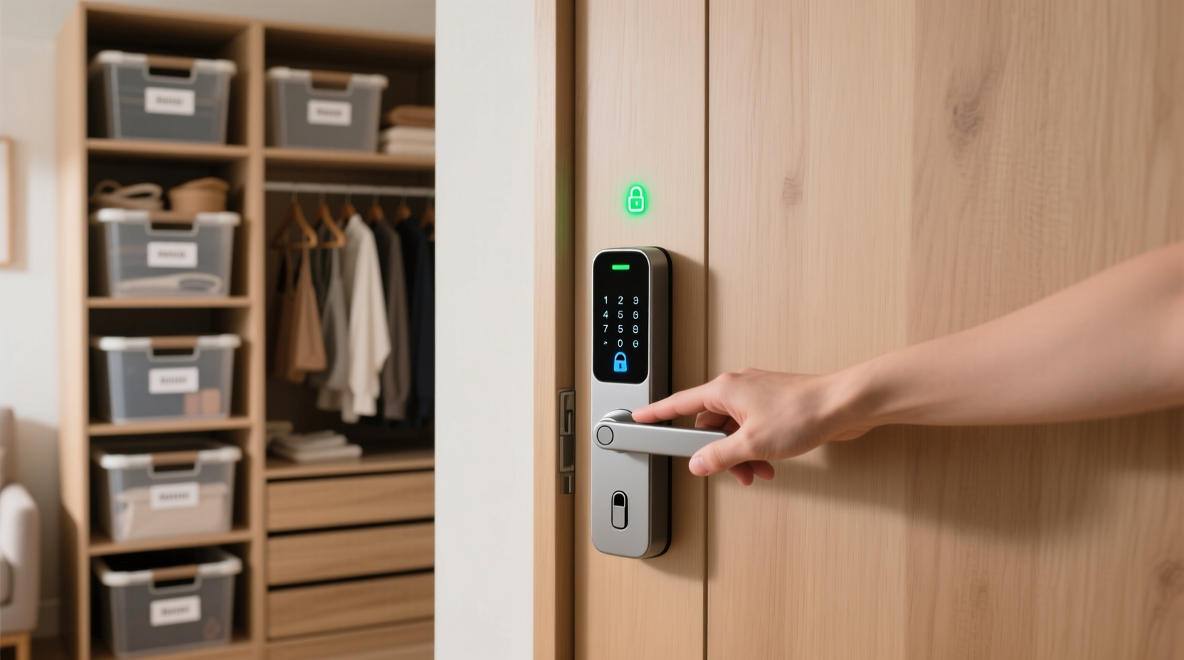 closet organization tips smart lock vs biometric access