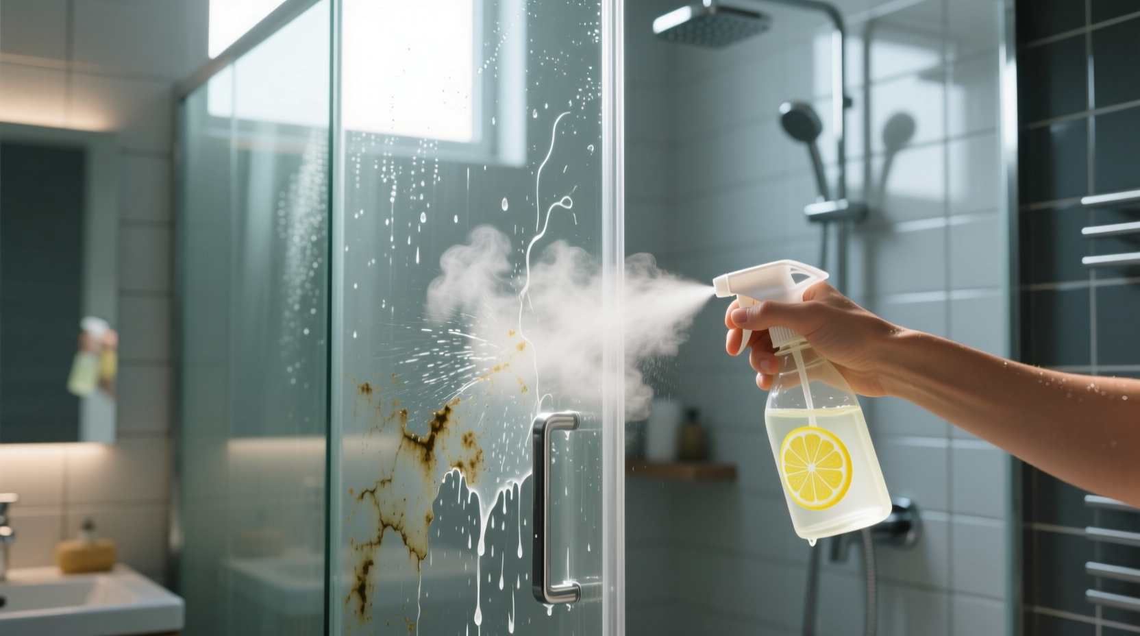 citric acid steam for hard water stains