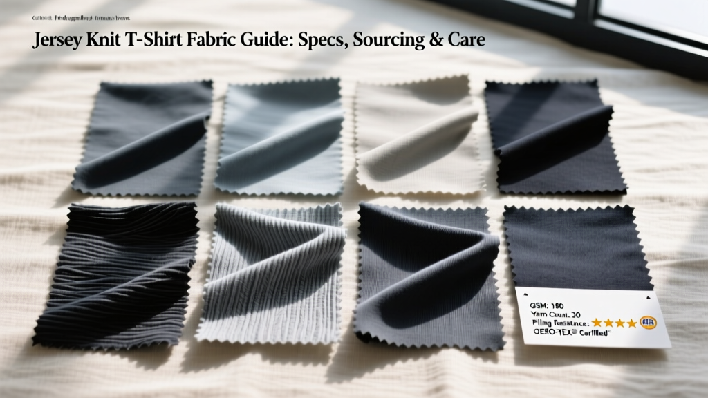 Jersey Knit T-Shirt Fabric Guide: Specs, Sourcing & Care