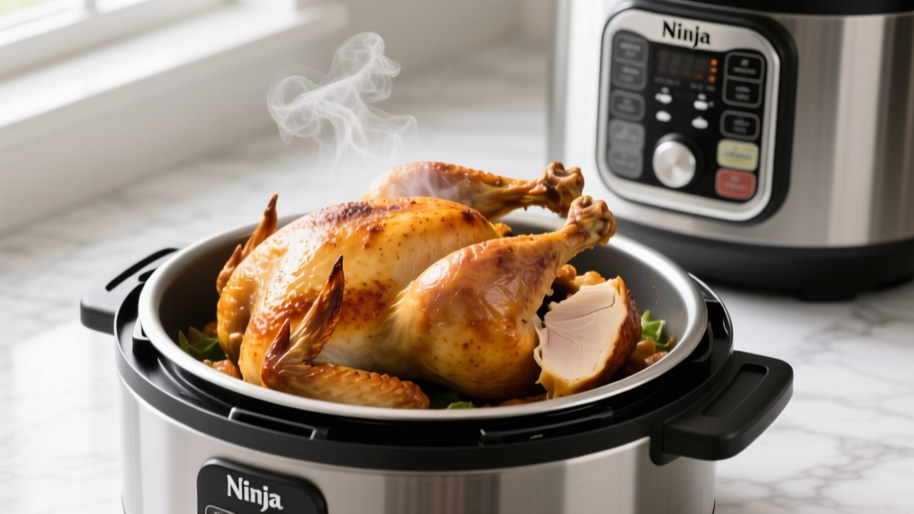 Slow Cook Whole Chicken in Ninja Foodi: Crispy Skin, Juicy