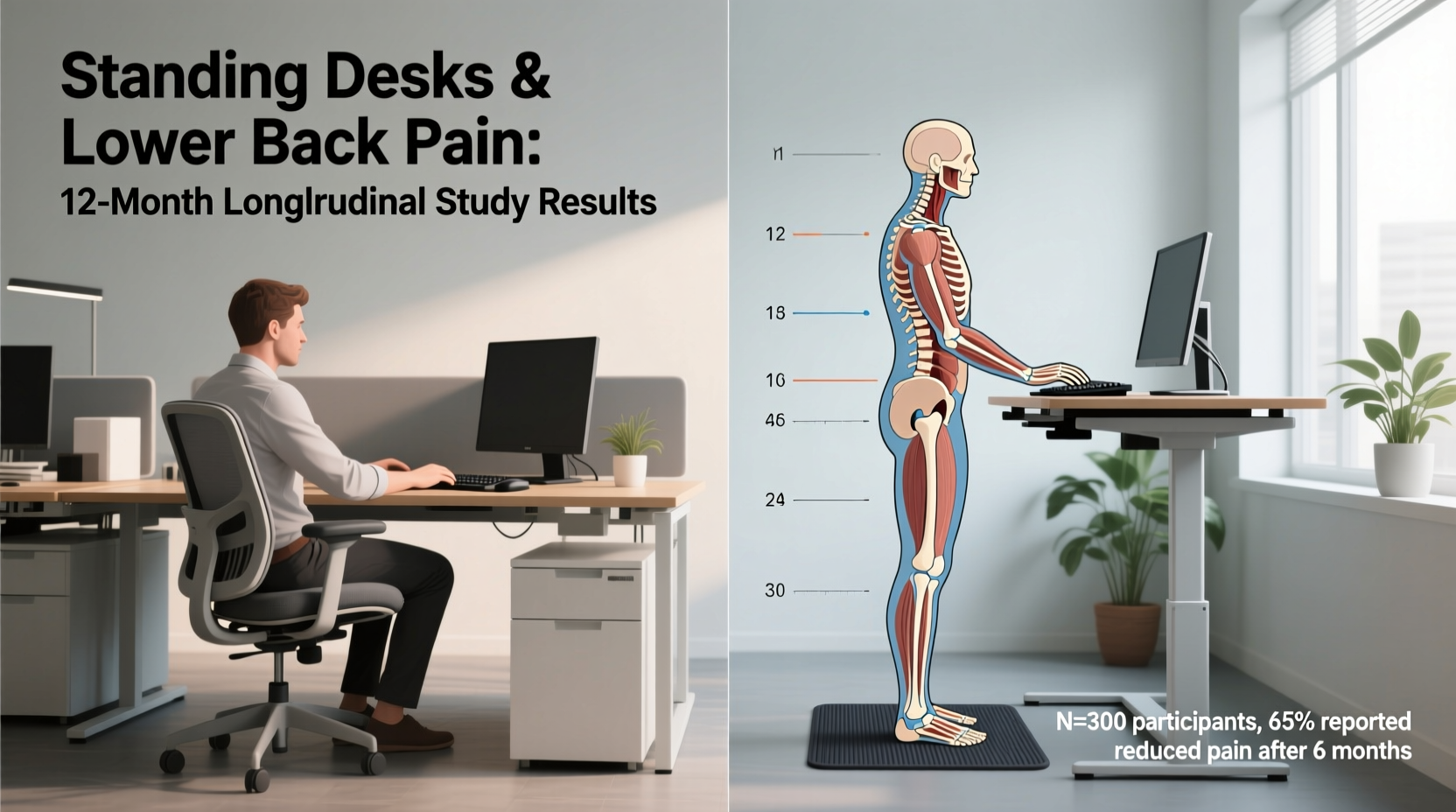 are standing desks worth it for reducing lower back pain long term user results