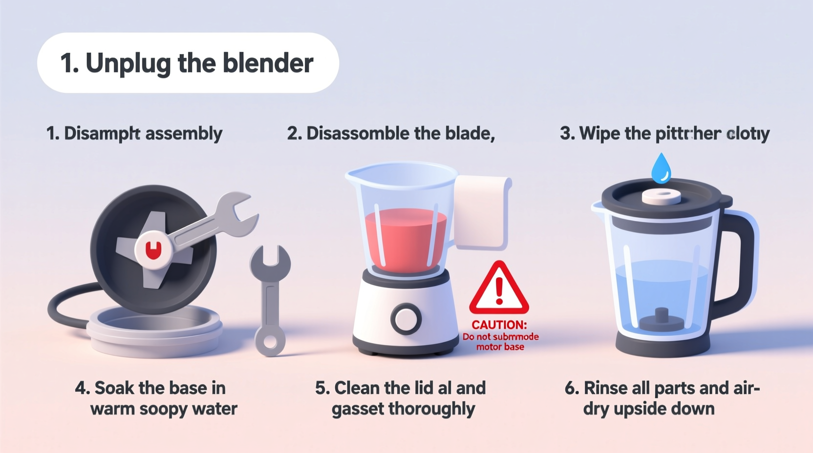 step by step guide to deep cleaning your blender safely