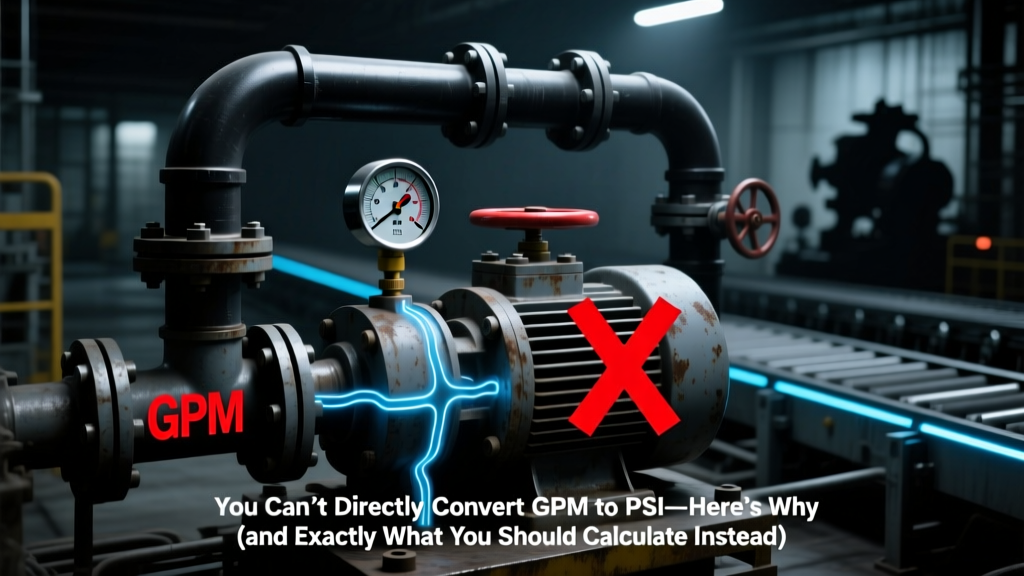 GPM to PSI Conversion: Why It’s Impossible & What to Use
