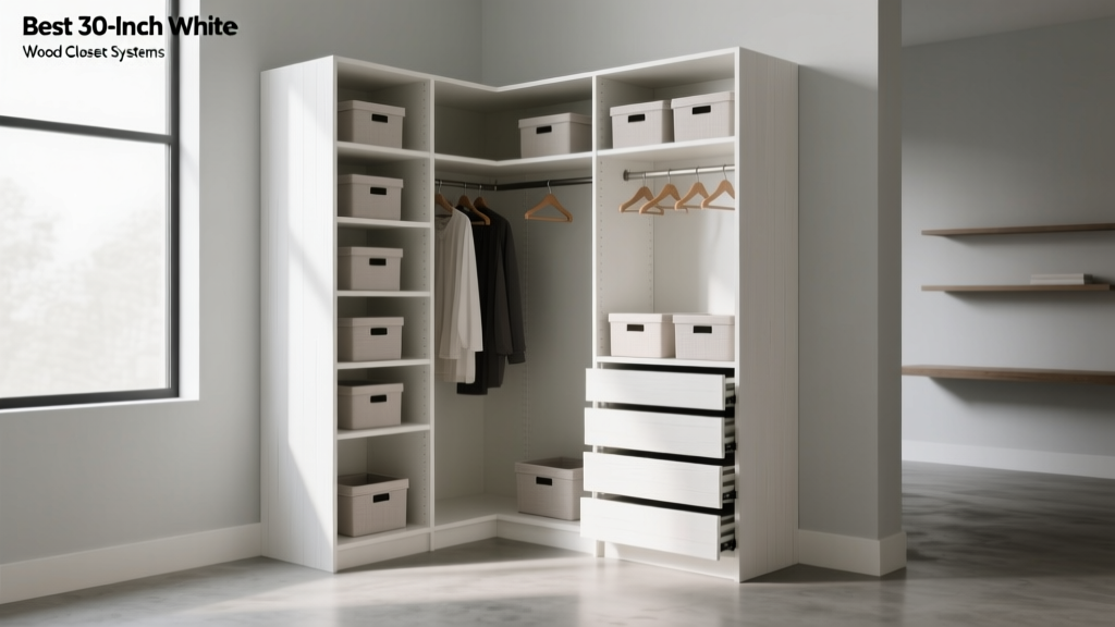 Best 30-Inch White Corner Wood Closet Systems