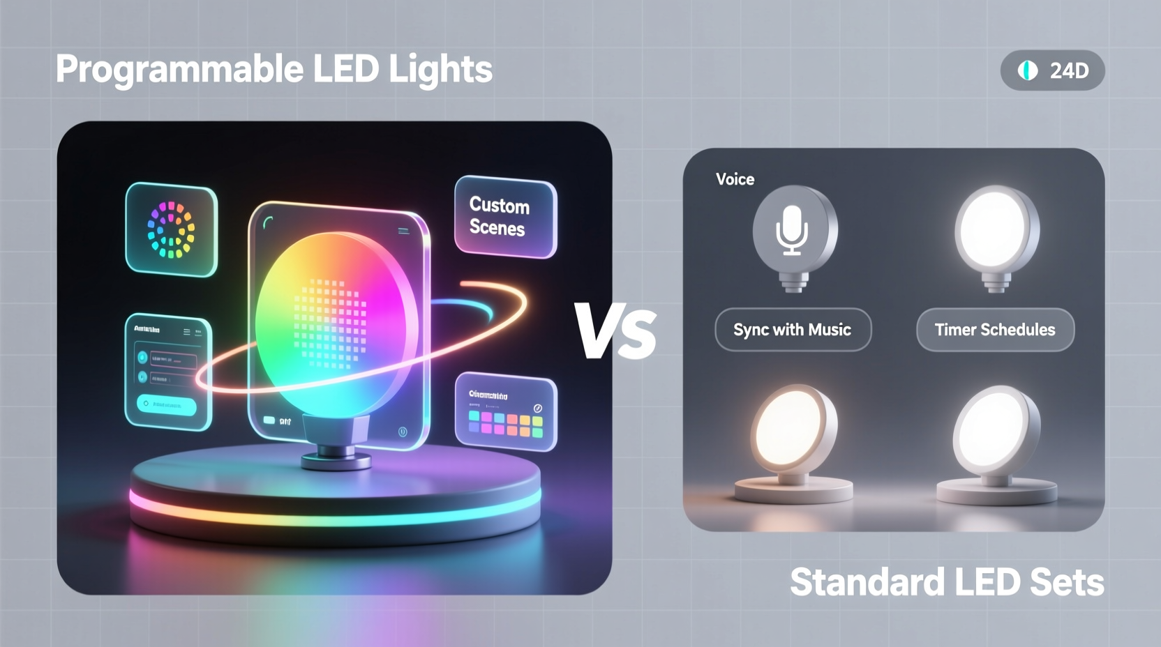 programmable led lights vs standard sets do smart features justify the cost