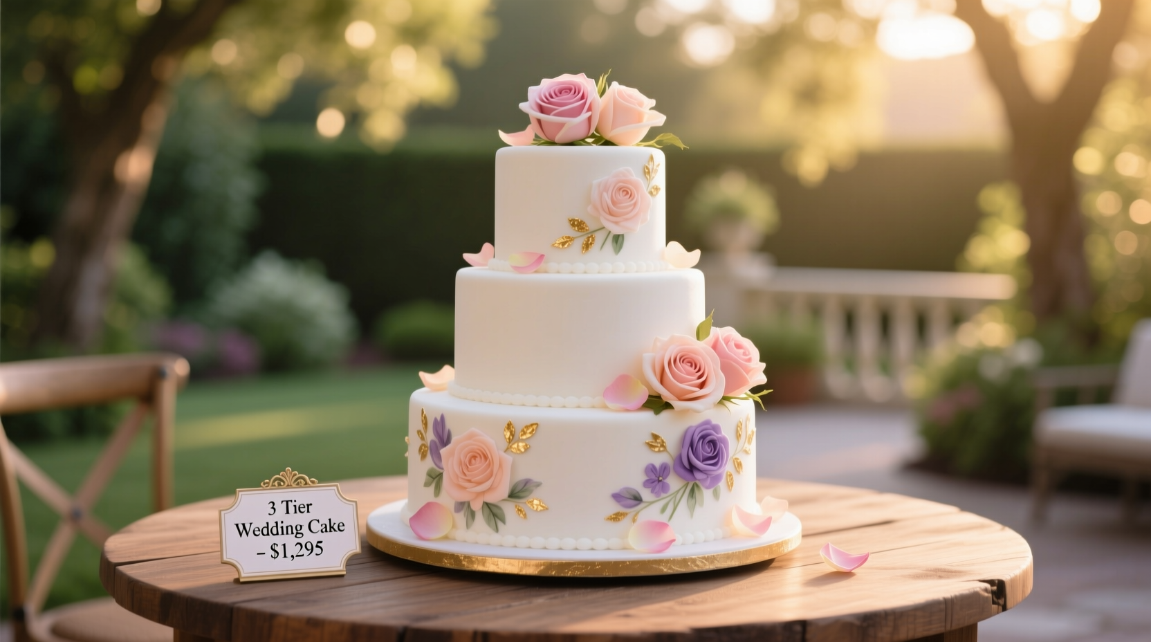 how much does a 3 tier wedding cake cost
