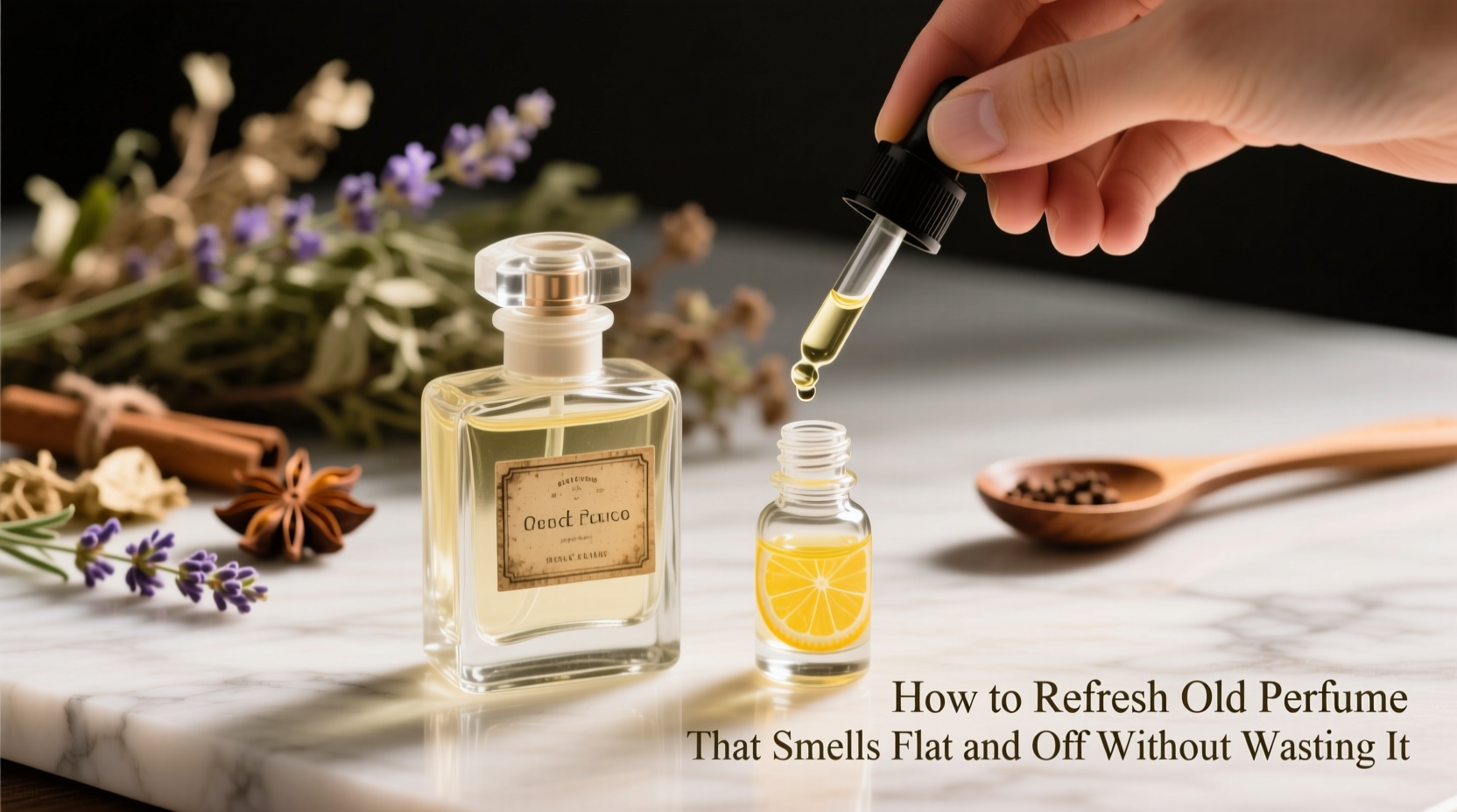 how to refresh old perfume that smells flat or off without wasting it