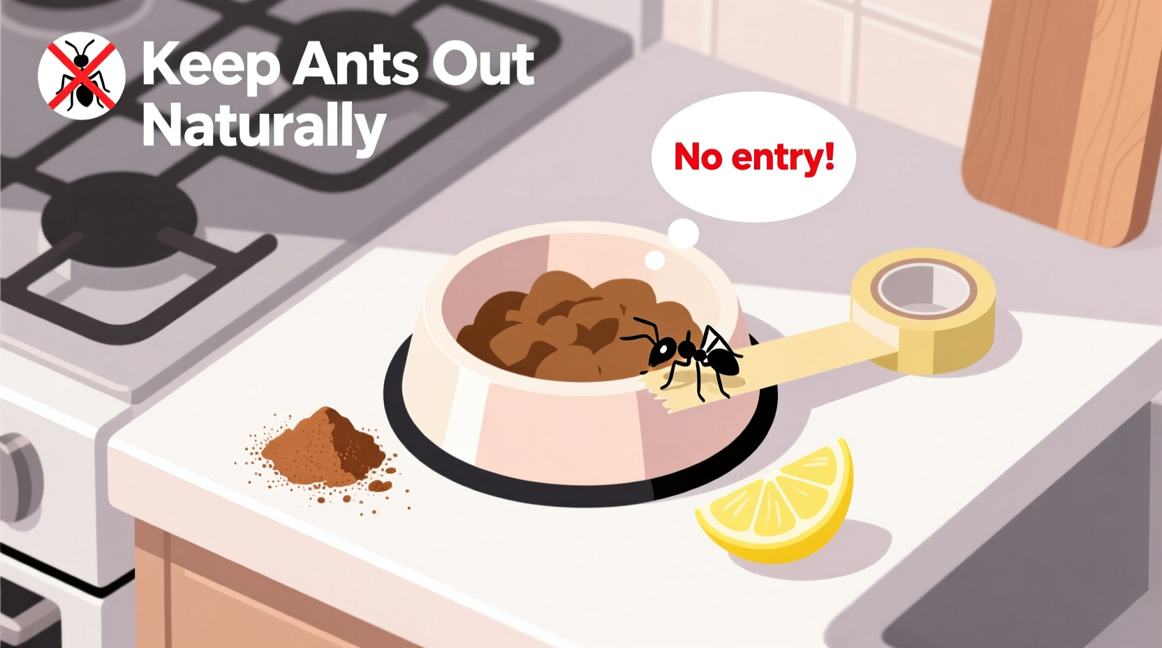 how to keep ants out of pet food bowls using only household items