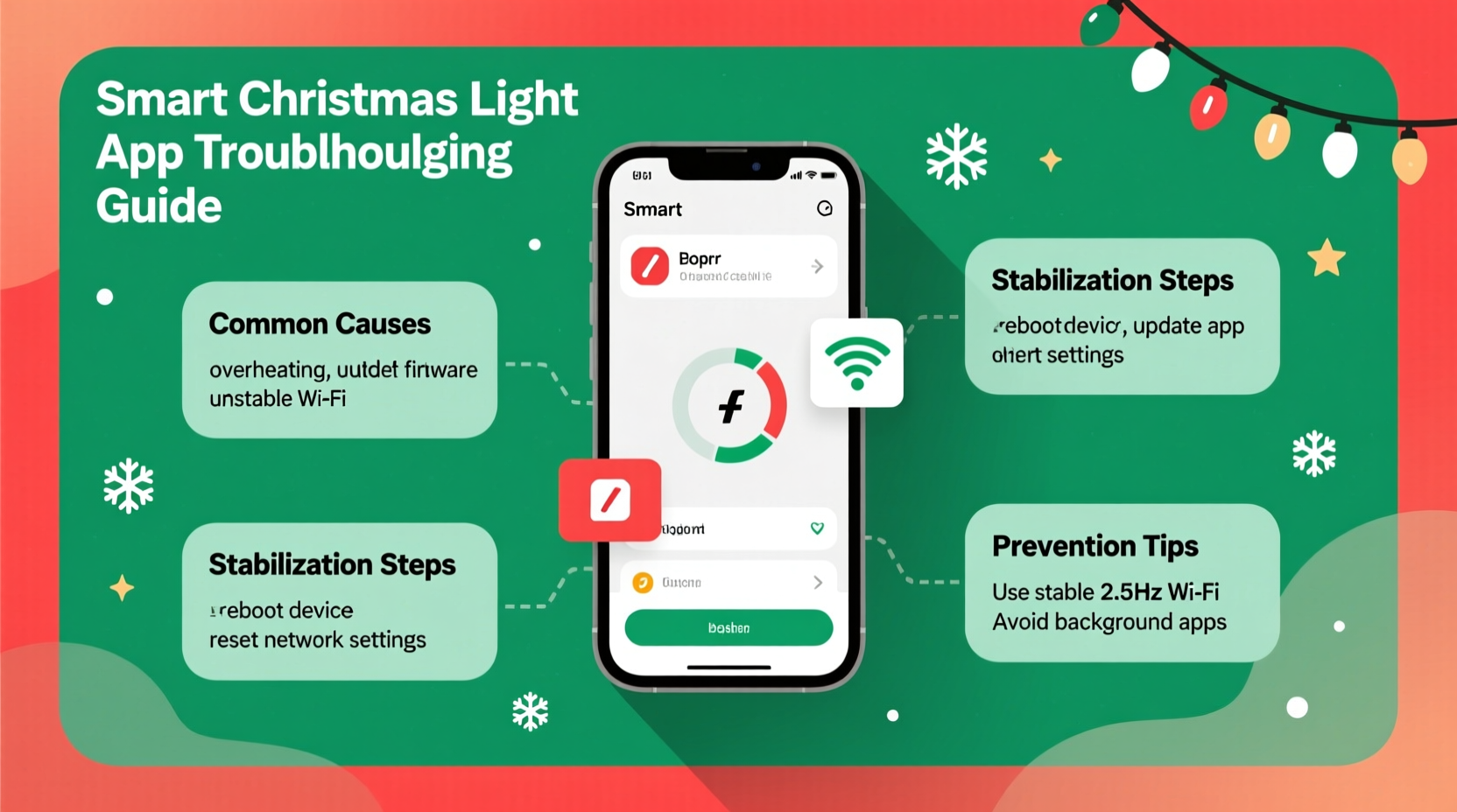 why does my smart christmas light app keep crashing and how to stabilize it