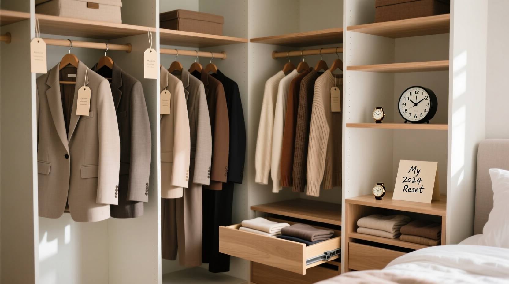 closet organization tips for capsule wardrobe resets