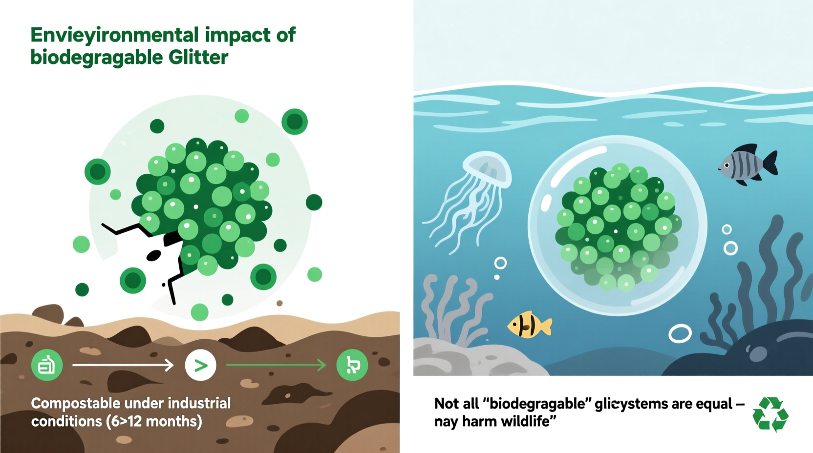 is biodegradable glitter actually compostable or still harming marine life