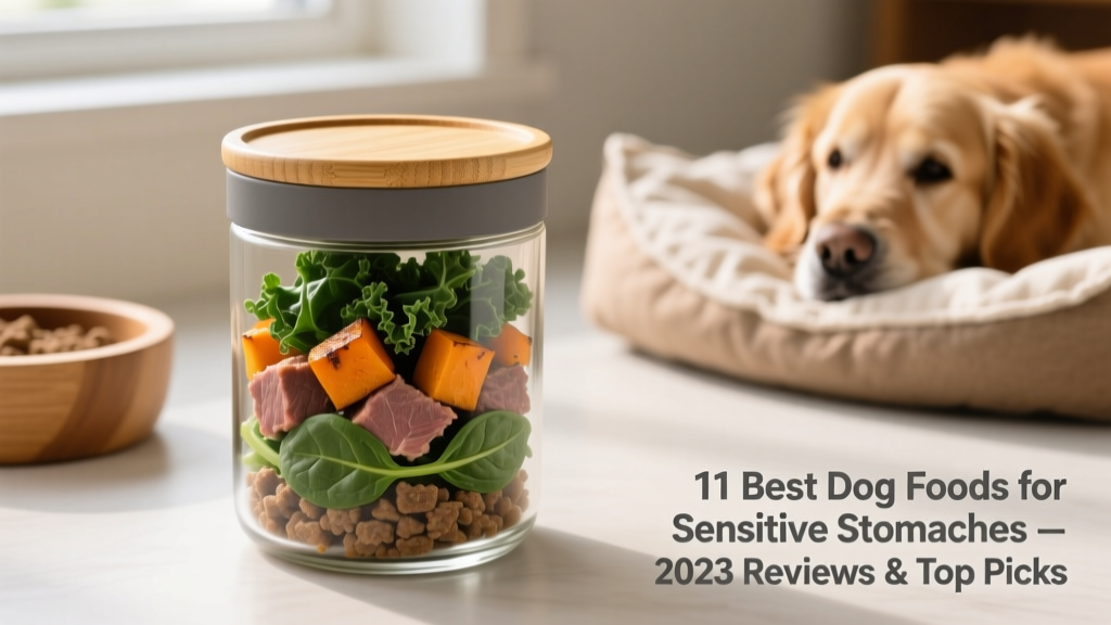 A close-up of fresh, minimally processed lamb-based dog food in a reusable container, with visible pieces of lamb, squash, and leafy greens